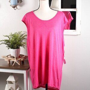 Brisas Scoop Neck Pink Casual Shirt - 2X - NWT
